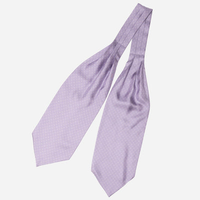 Italian Lavender Patterned Silk Ascot Tie