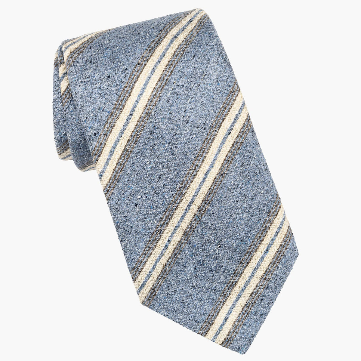 Denim Blue Stripes Italian Silk Tie