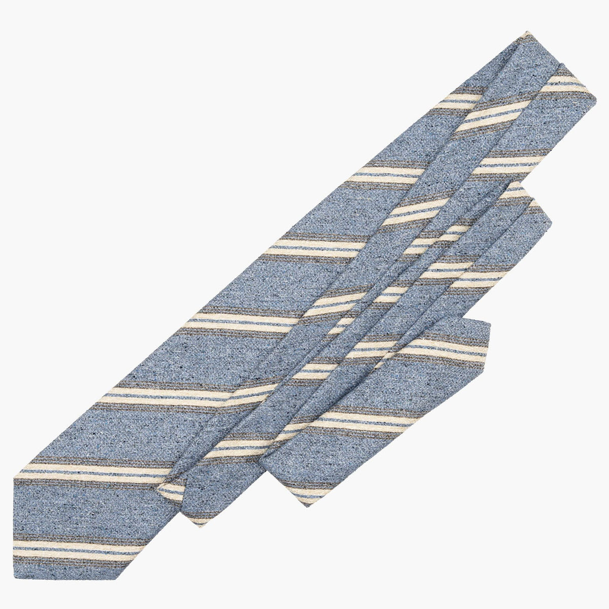 Denim Blue Stripes Italian Silk Tie