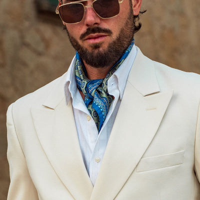 Light Green Silk Neckerchief - Made in Italy