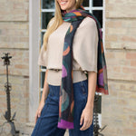 Magenta Designer Soft Wool Scarf
