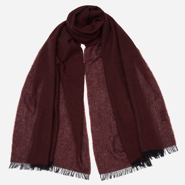 Burgundy Italian Cashmere Silk Scarf