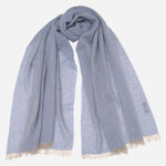 Light Blue Italian cashmere Scarf