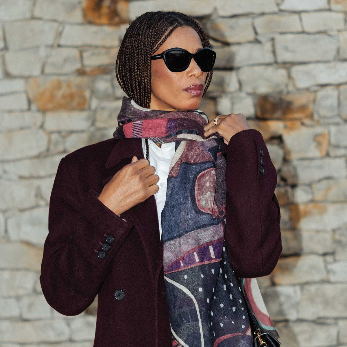 Soft lightweight Italian wool scarf