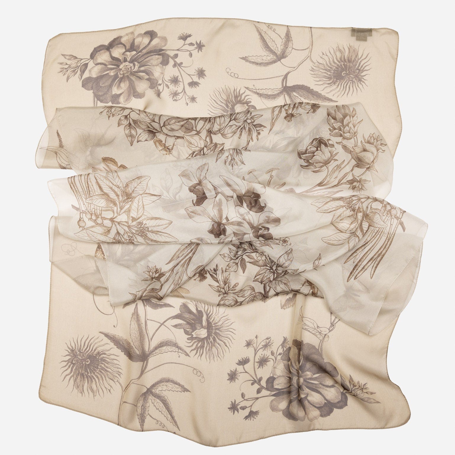 Designer Italian Silk Scarf - Antique Bronze