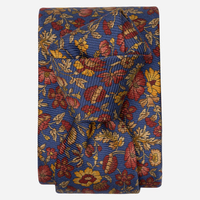 Blue Floral Madder Silk Tie