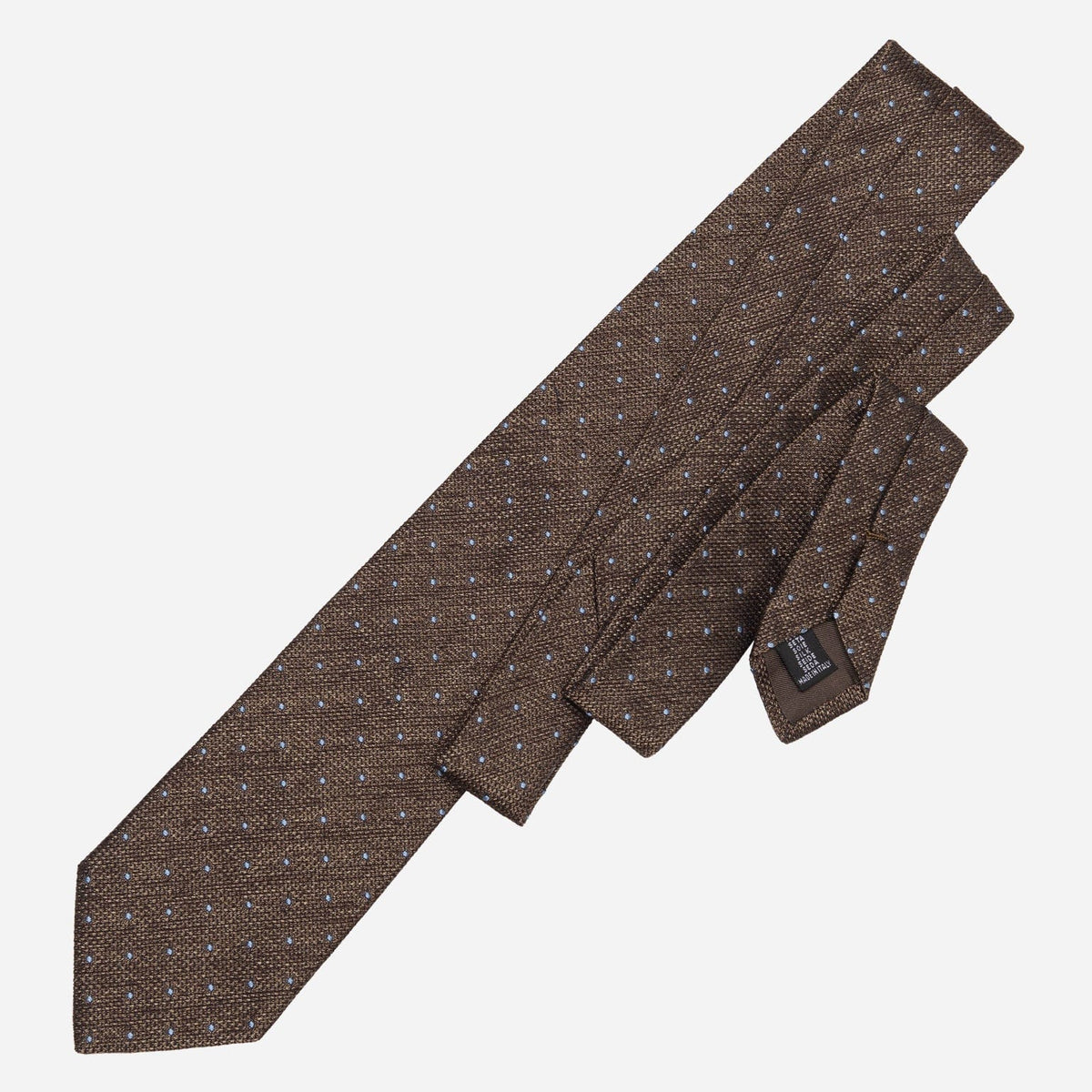 Brown Grenadine Polka Dot Tie - 100% Made in Italy