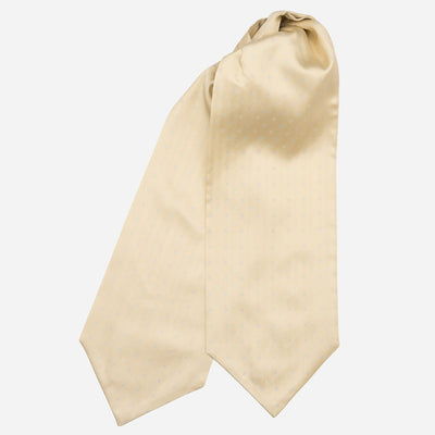 Italian Yellow Silk Woven Ascot Tie