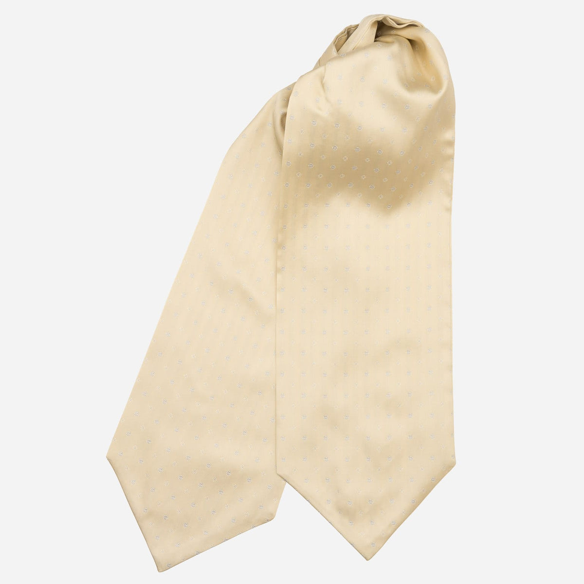 Italian Yellow Silk Woven Ascot Tie