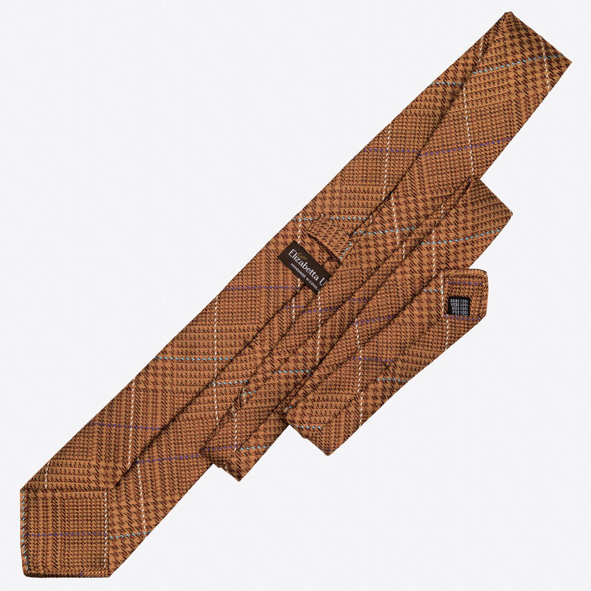 Copper Prince of Wales Designer Silk Tie