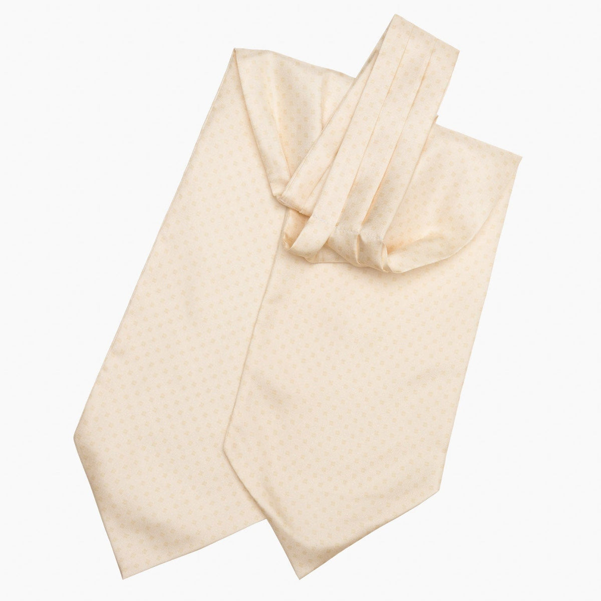 Cream Italian Silk Ascot Tie Day Cravat