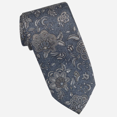 Denim Blue Handmade Italian Silk Tie