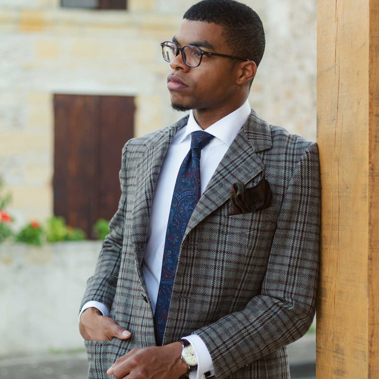 Paisley Blue Italian Madder Silk Tie