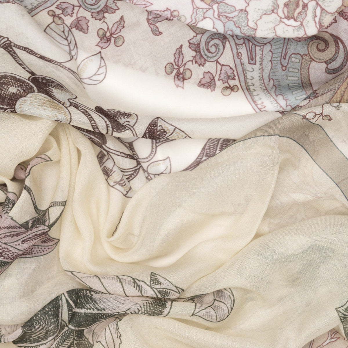 Pink & Blue Modal Cashemere Square Scarf