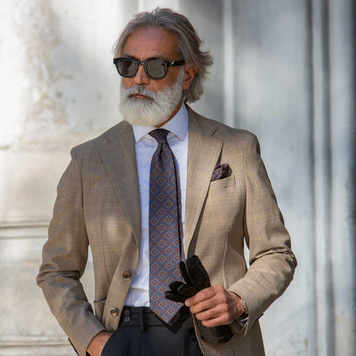 Madder silk handmade Italian necktie