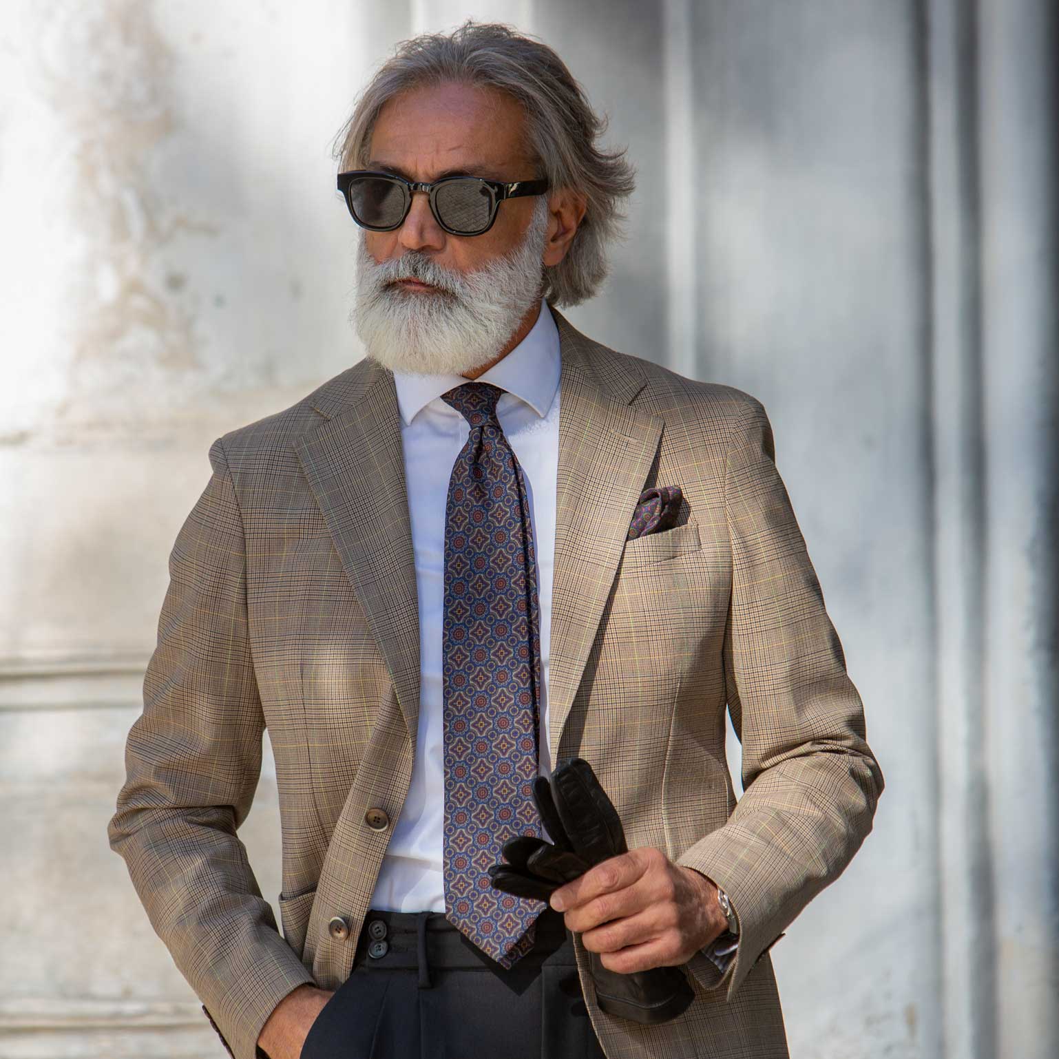 Blue Italian Madder Silk Tie