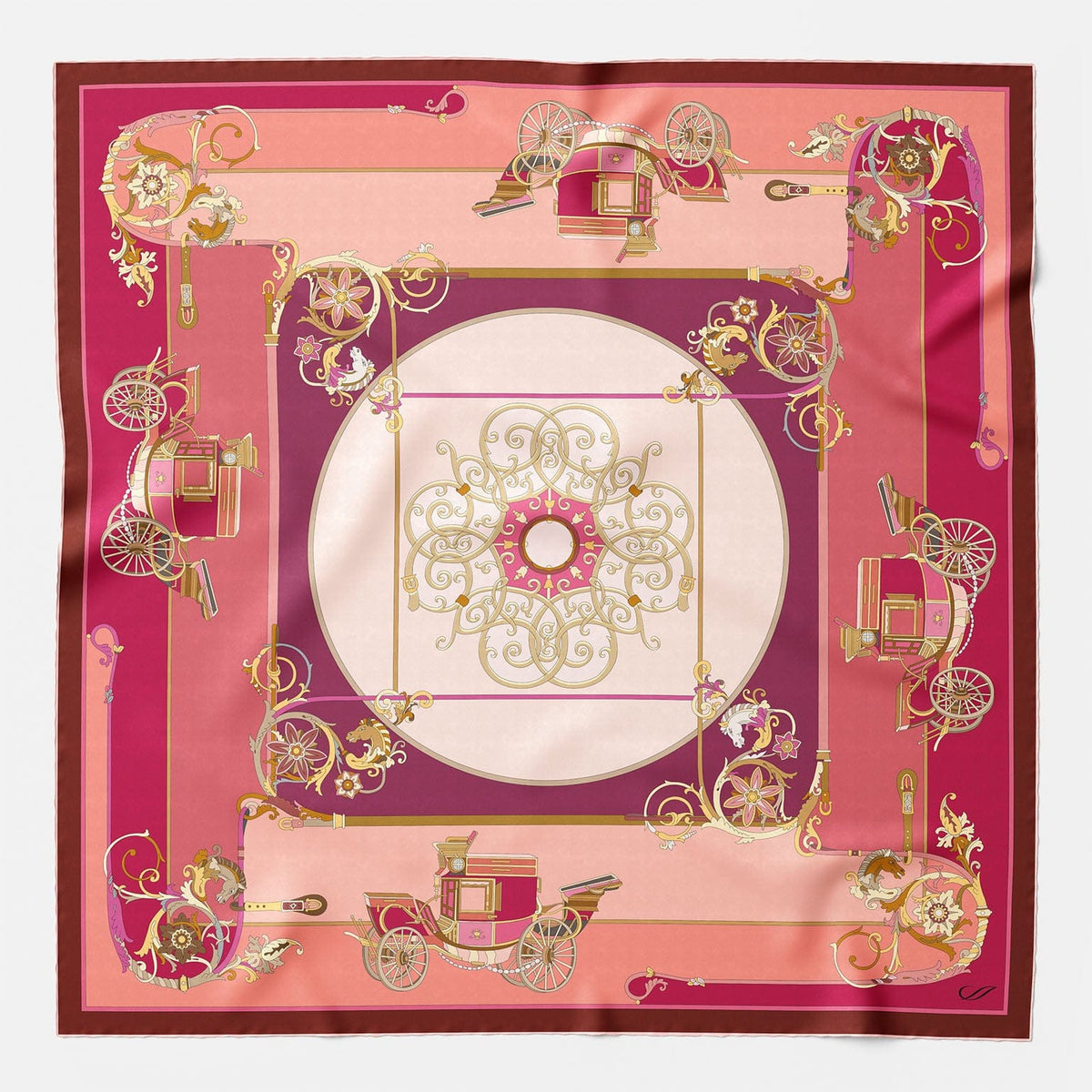 Luxury Italian designer silk scarf handmade in Italy