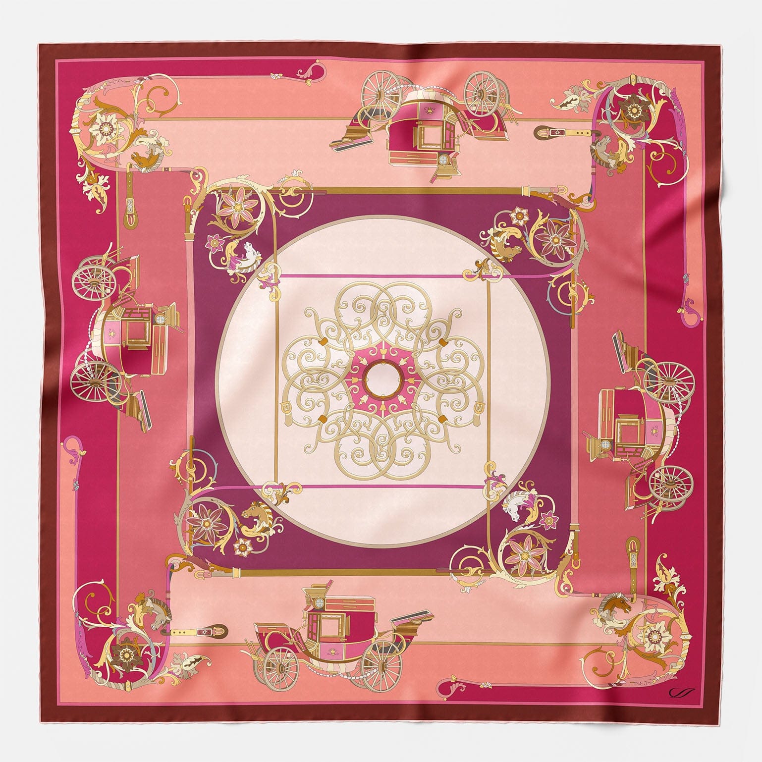 Luxury Italian designer silk scarf handmade in Italy