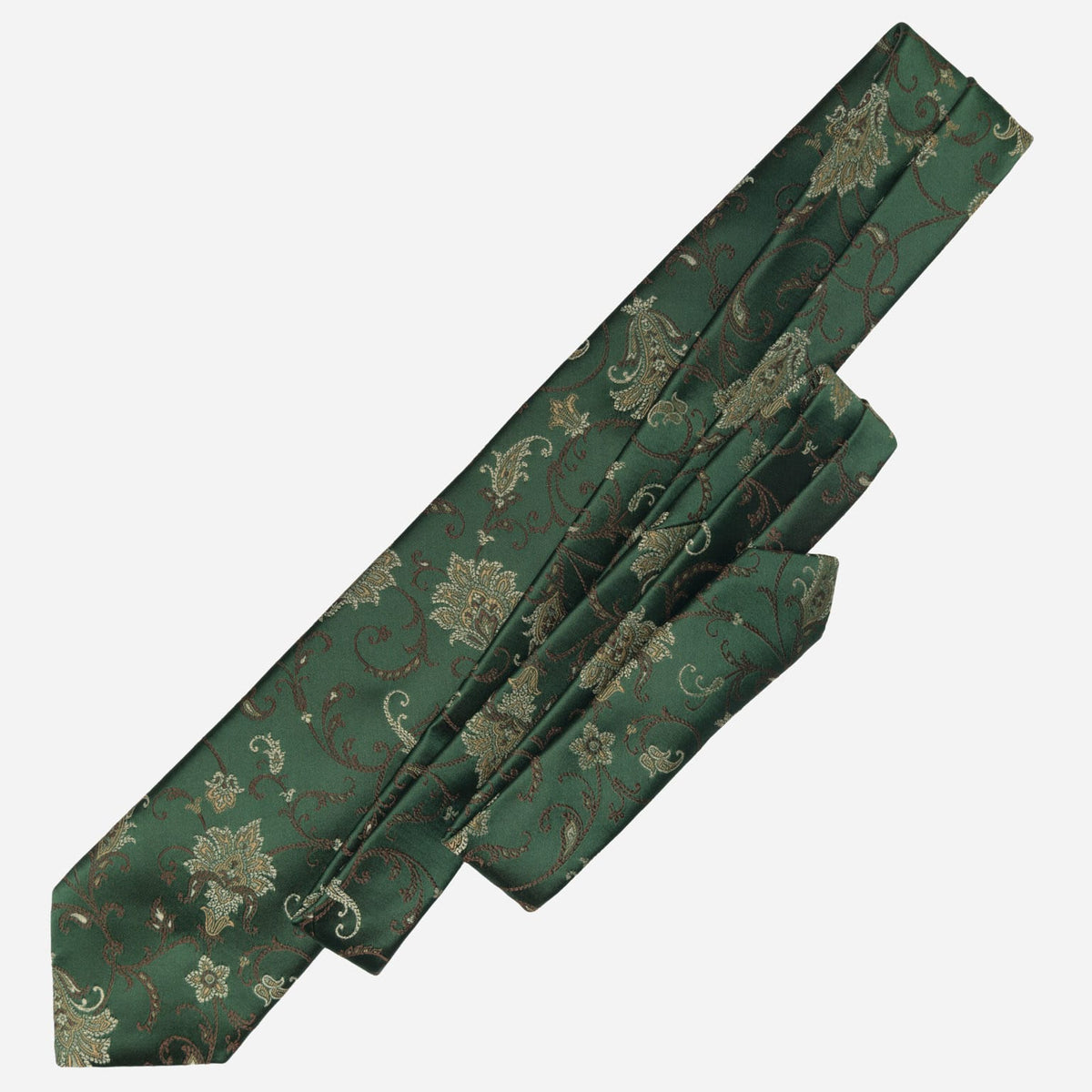 Emerald Green Handmade Floral Silk Tie