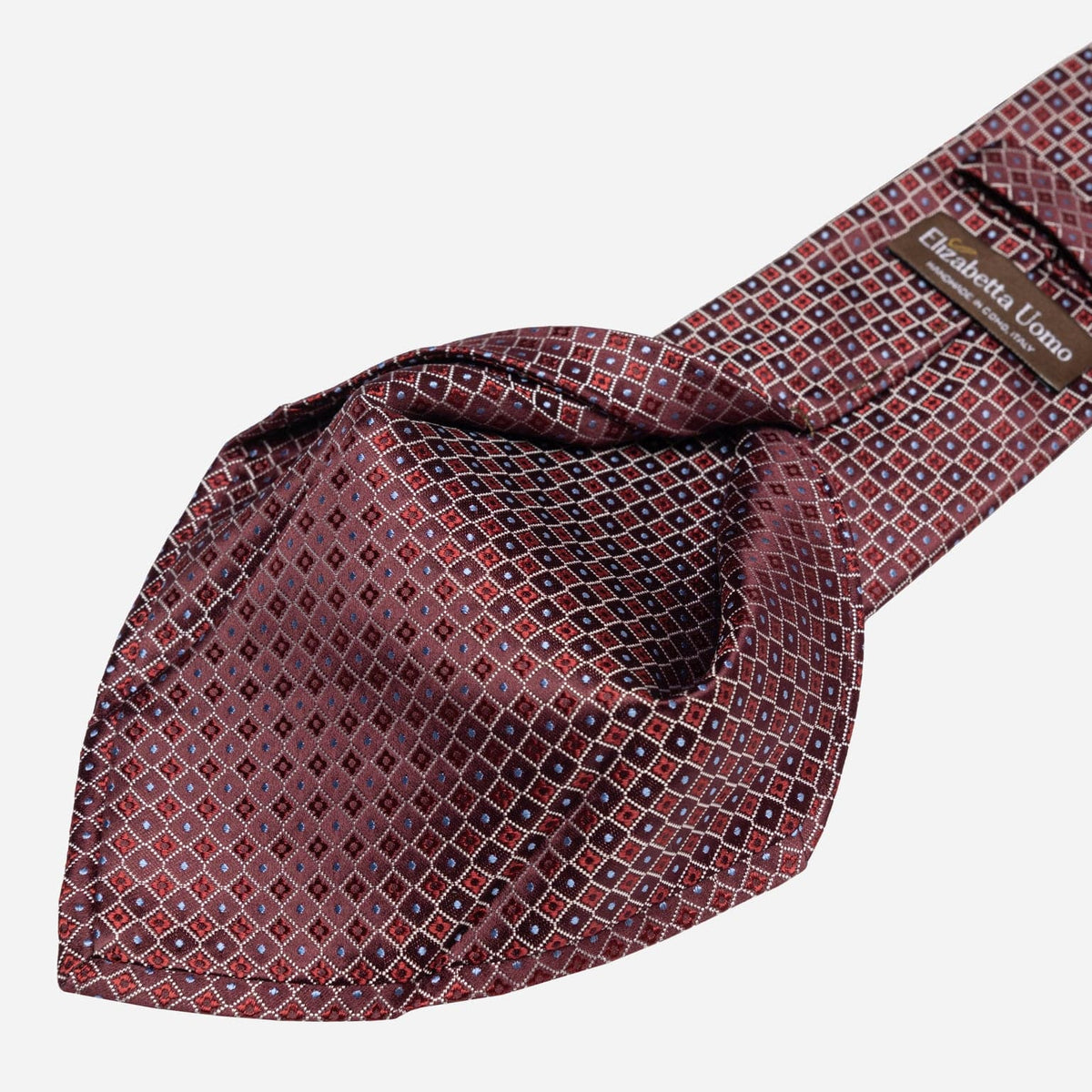 Burgundy Woven Handmade Italian Silk Tie