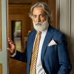 Gold Italian Designer Handmade Silk Tie