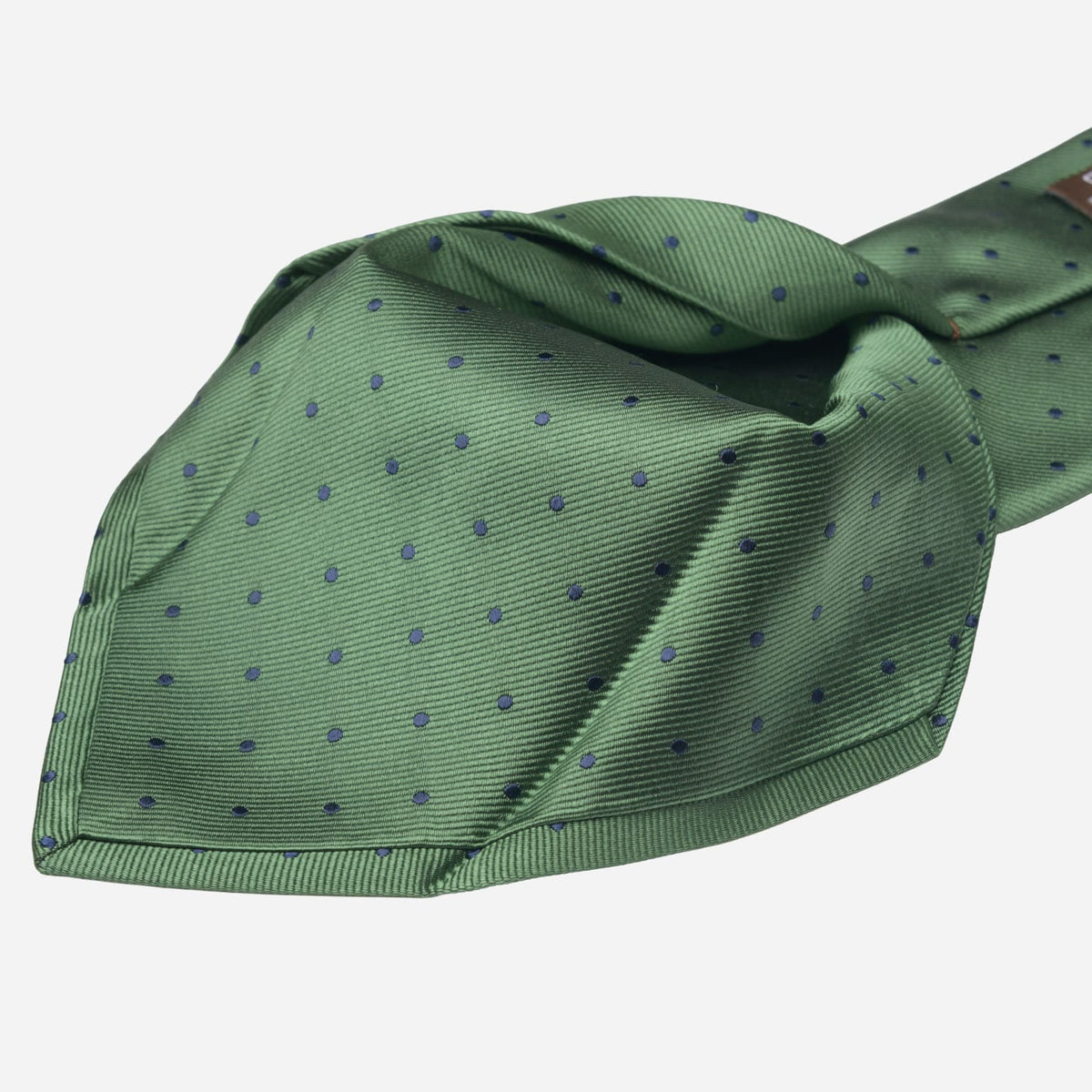 Green Italian Silk Tie - Polka Dots