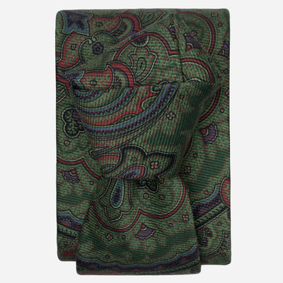 Green Paisley Handmade Italian Silk Tie