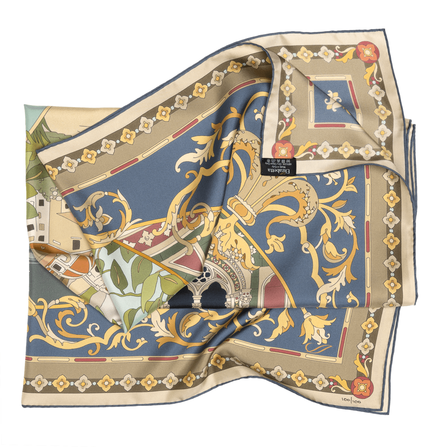 Luxury special Italian scarf featuring Florence Italy