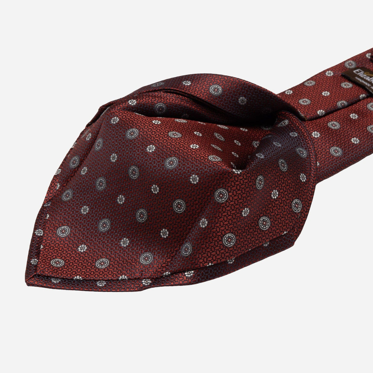 Men&#39;s Designer Italian Silk Tie Burgundy