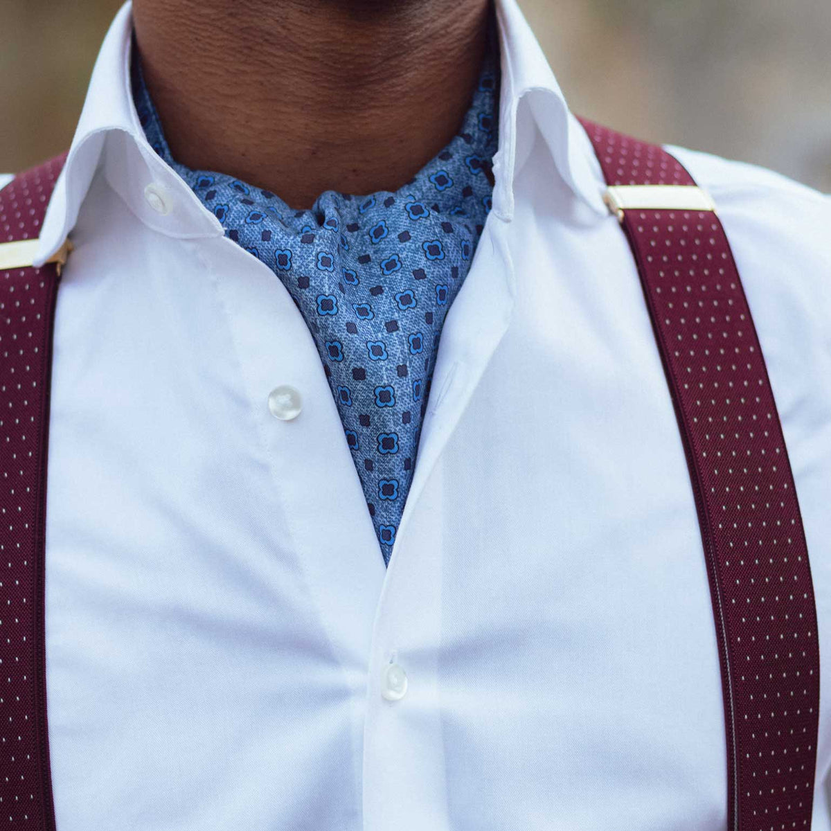 Handmade pure silk ascot cravat