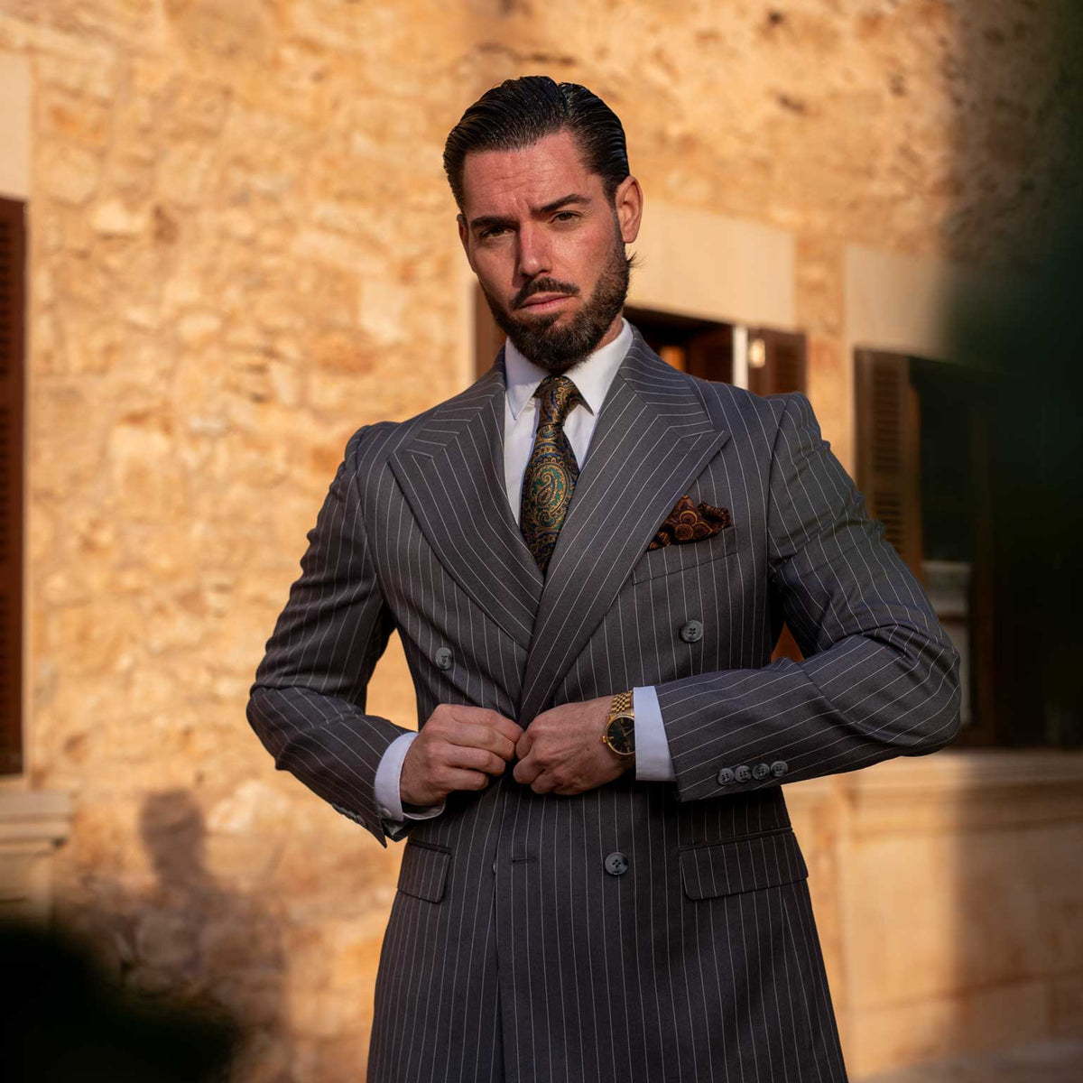 Luxury handmade emerald green silk tie