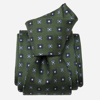 Luxury Green Handmade Italian Silk Tie 