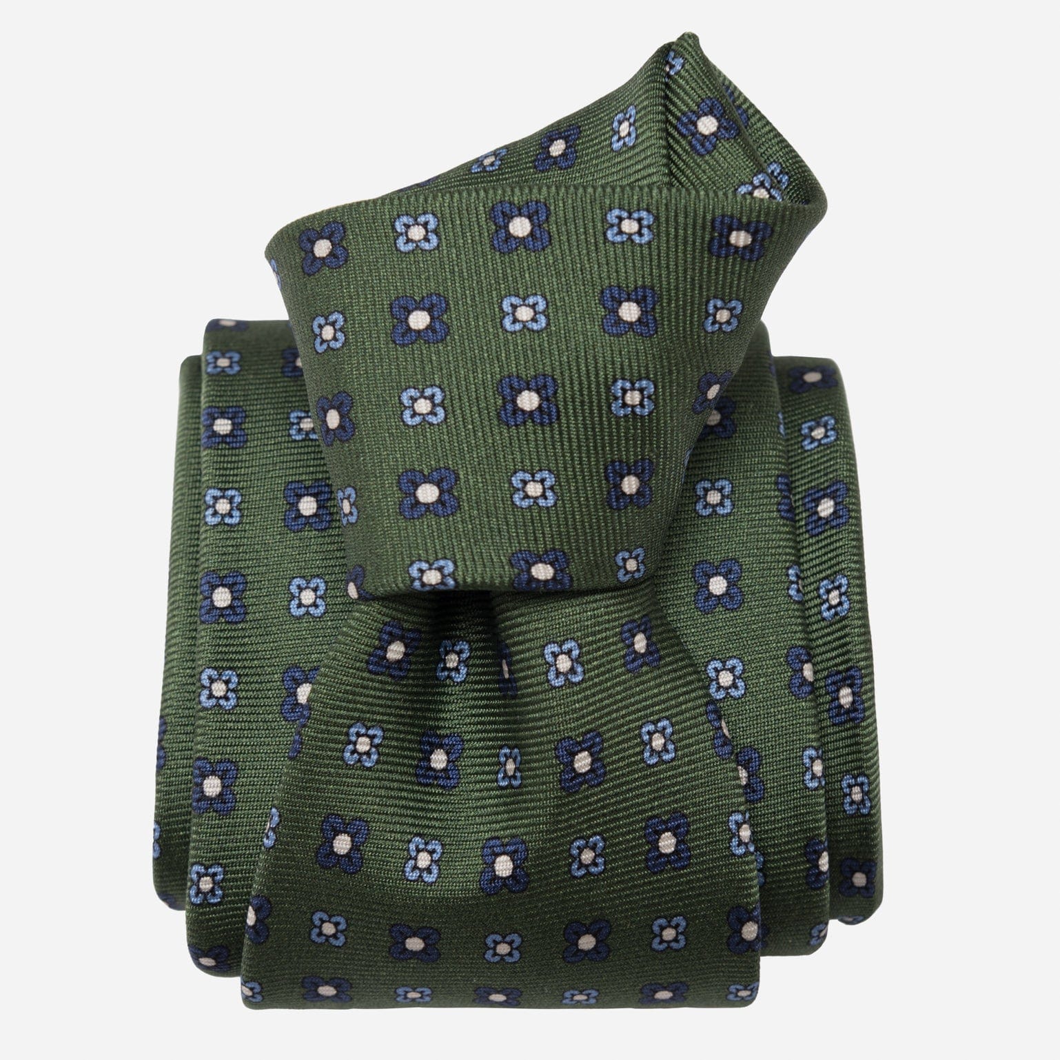 Luxury Green Handmade Italian Silk Tie 