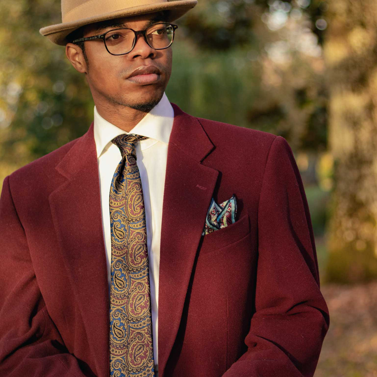 Luxury handmade silk paisley formal tie