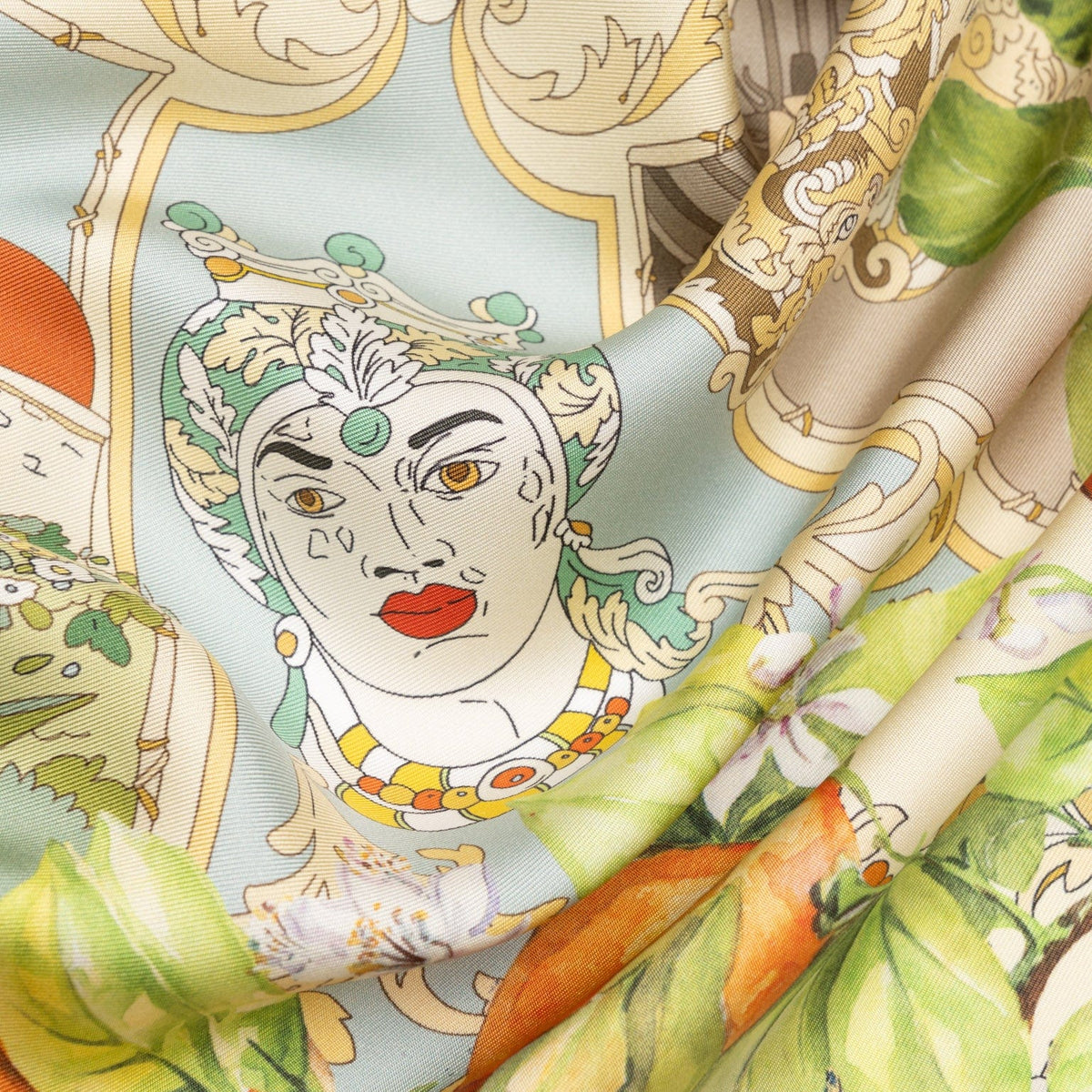 Celebrating Sicilia - Handmade Italian Silk Scarf
