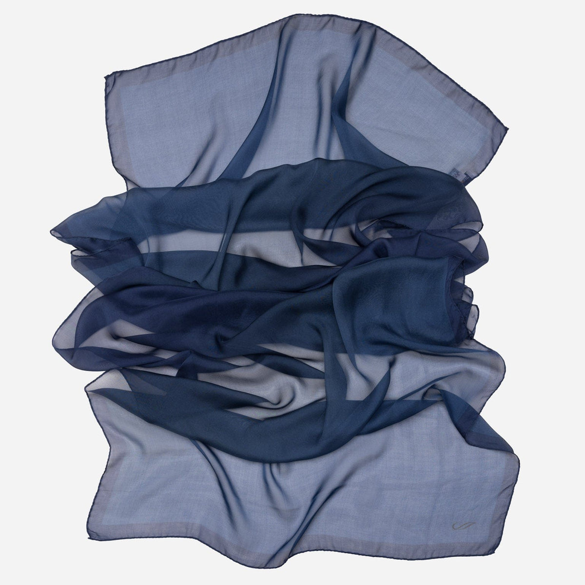 Navy Large Silk Wrap Shawl