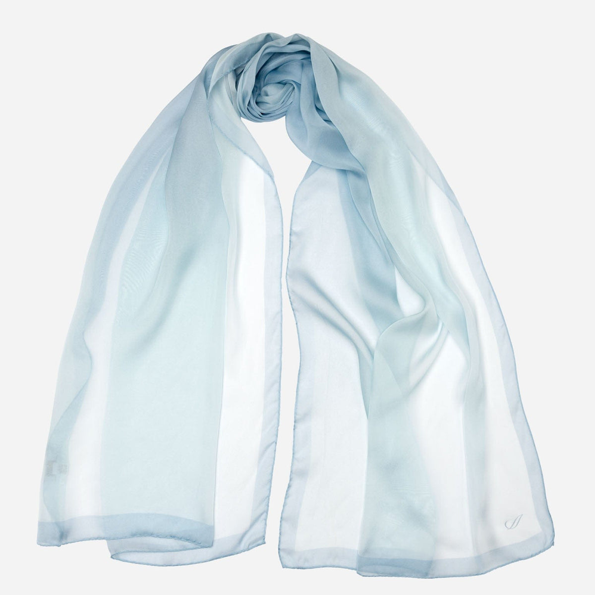 Powder Blue Large Silk Wrap Shawl