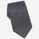 Textured Matte Navy Blue Silk Tie