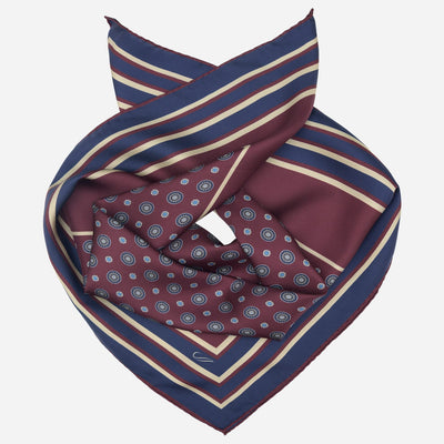 Burgundy Italian Silk Neckerchief