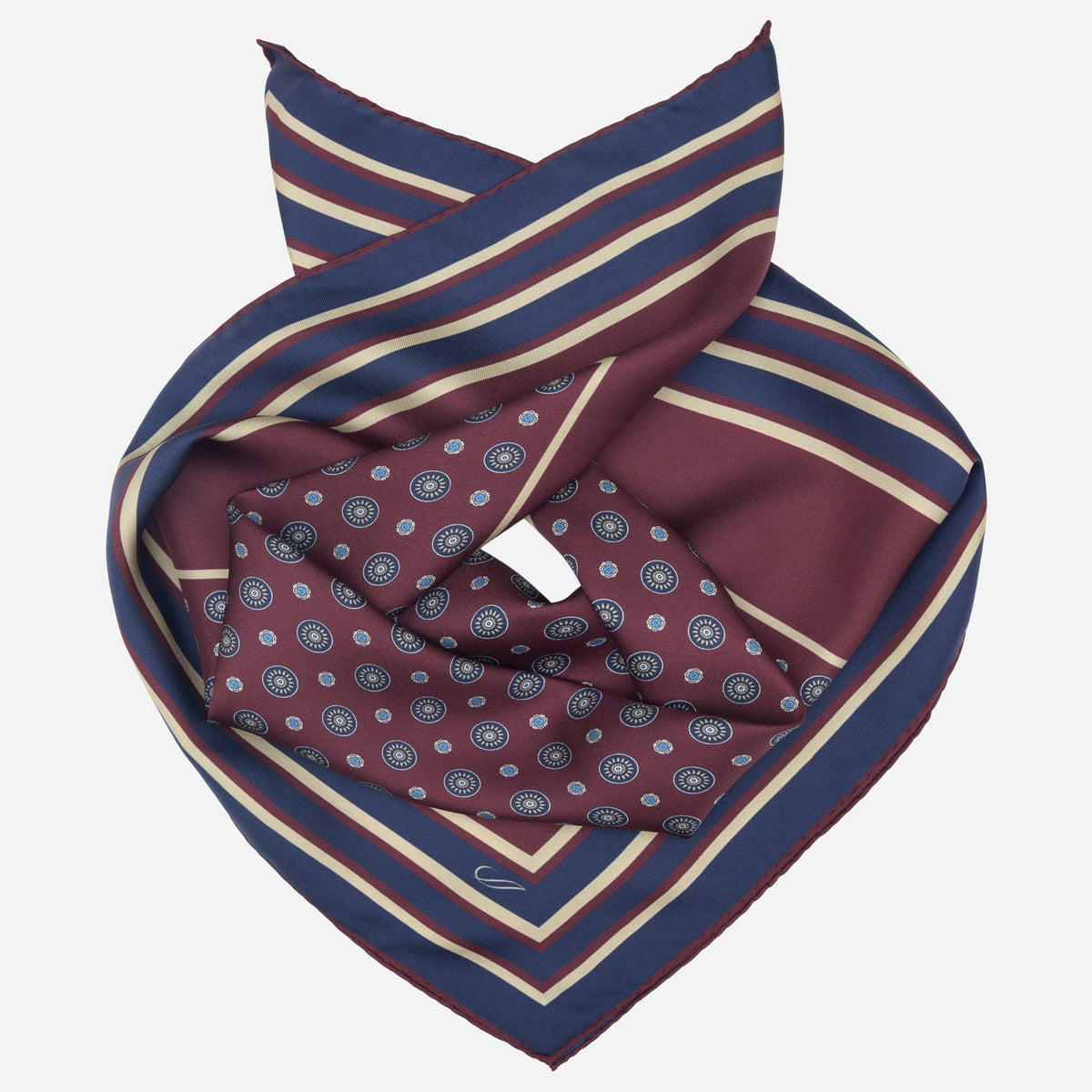 Burgundy Italian Silk Neckerchief