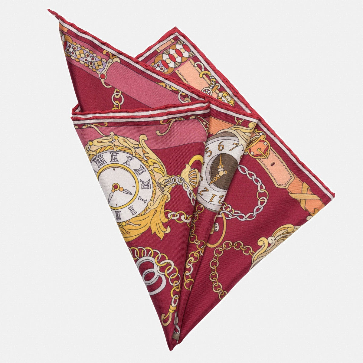 Cerise Silk Italian Pocket Square