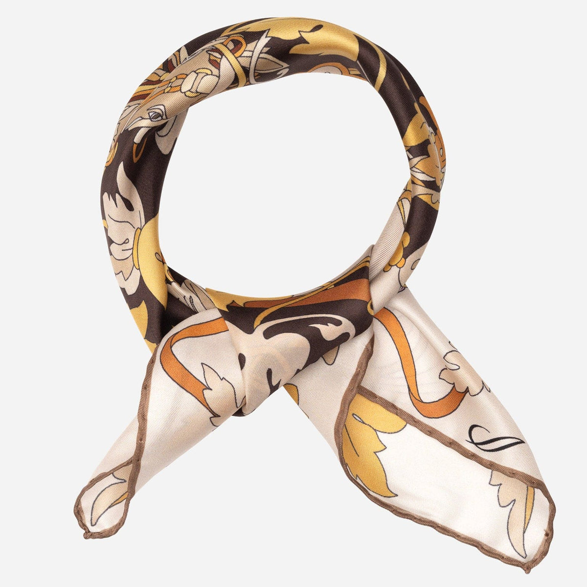 Women's Silk Bandana Autumn Browns