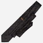 Handmade Italian Designer Black Silk Tie