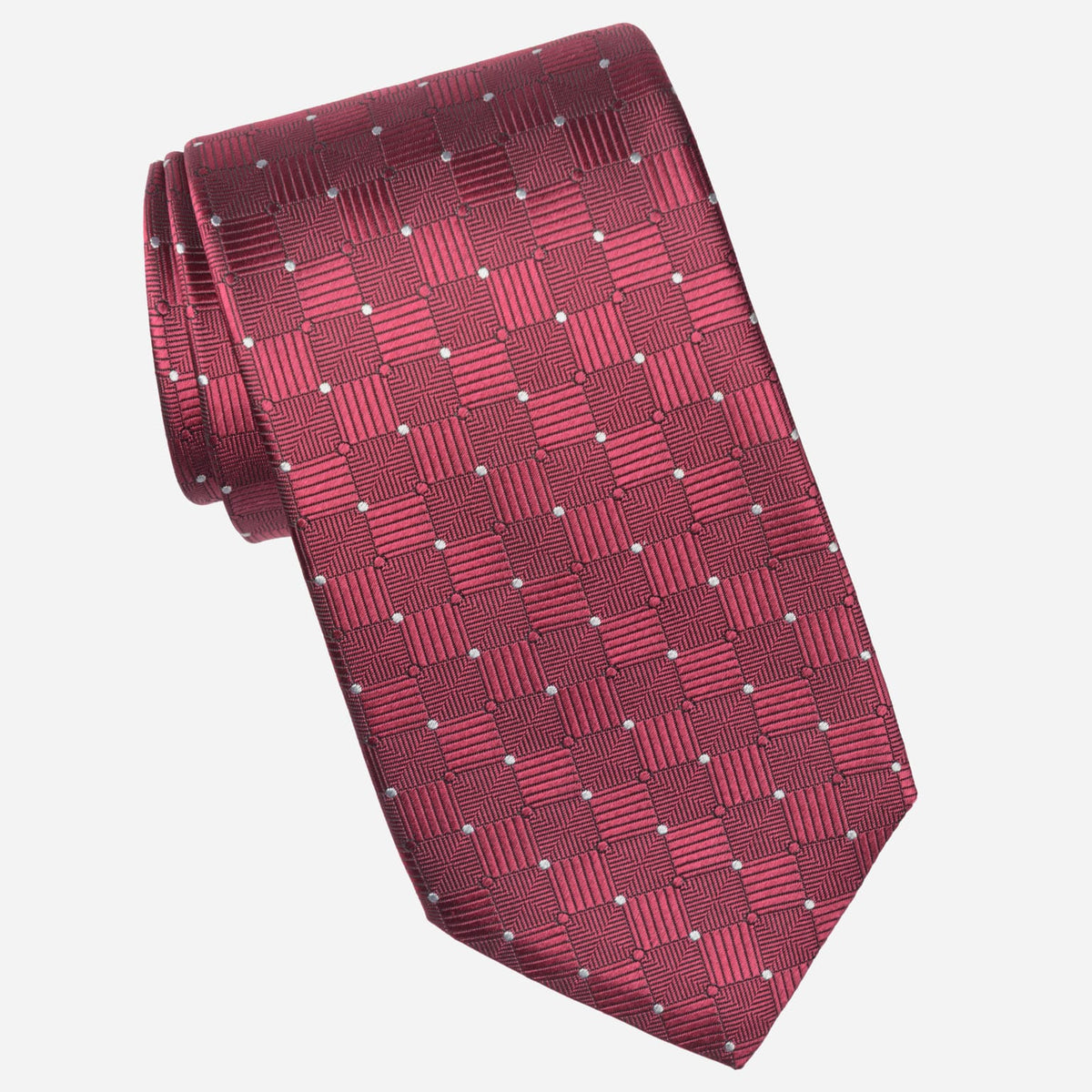 Crimson Red Handmade Italian Silk Tie