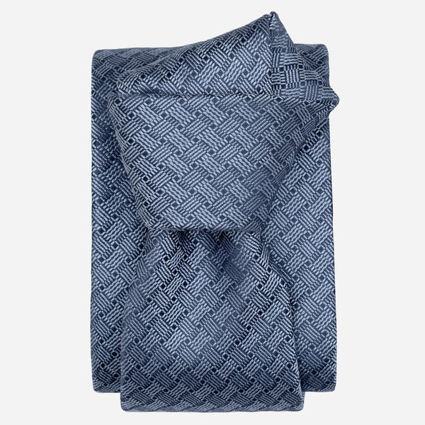 Blue Italian Designer Silk Tie for Men