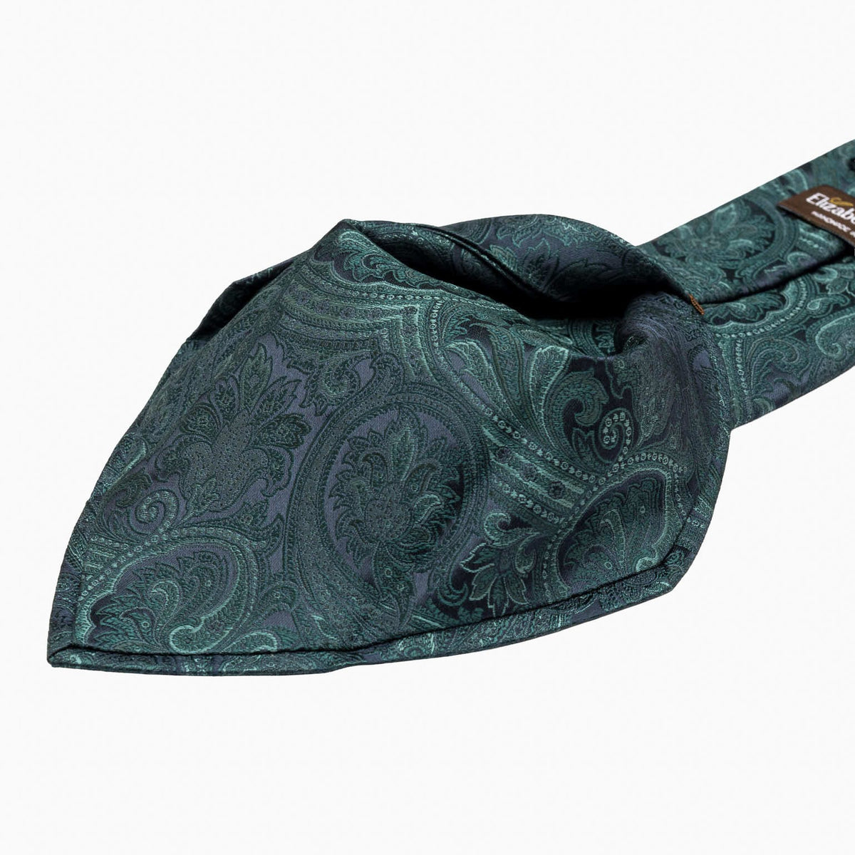Green Paisley Italian Silk Jacquard Tie
