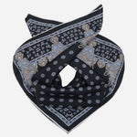Black Hand-Rolled Italian Silk Neckerchief