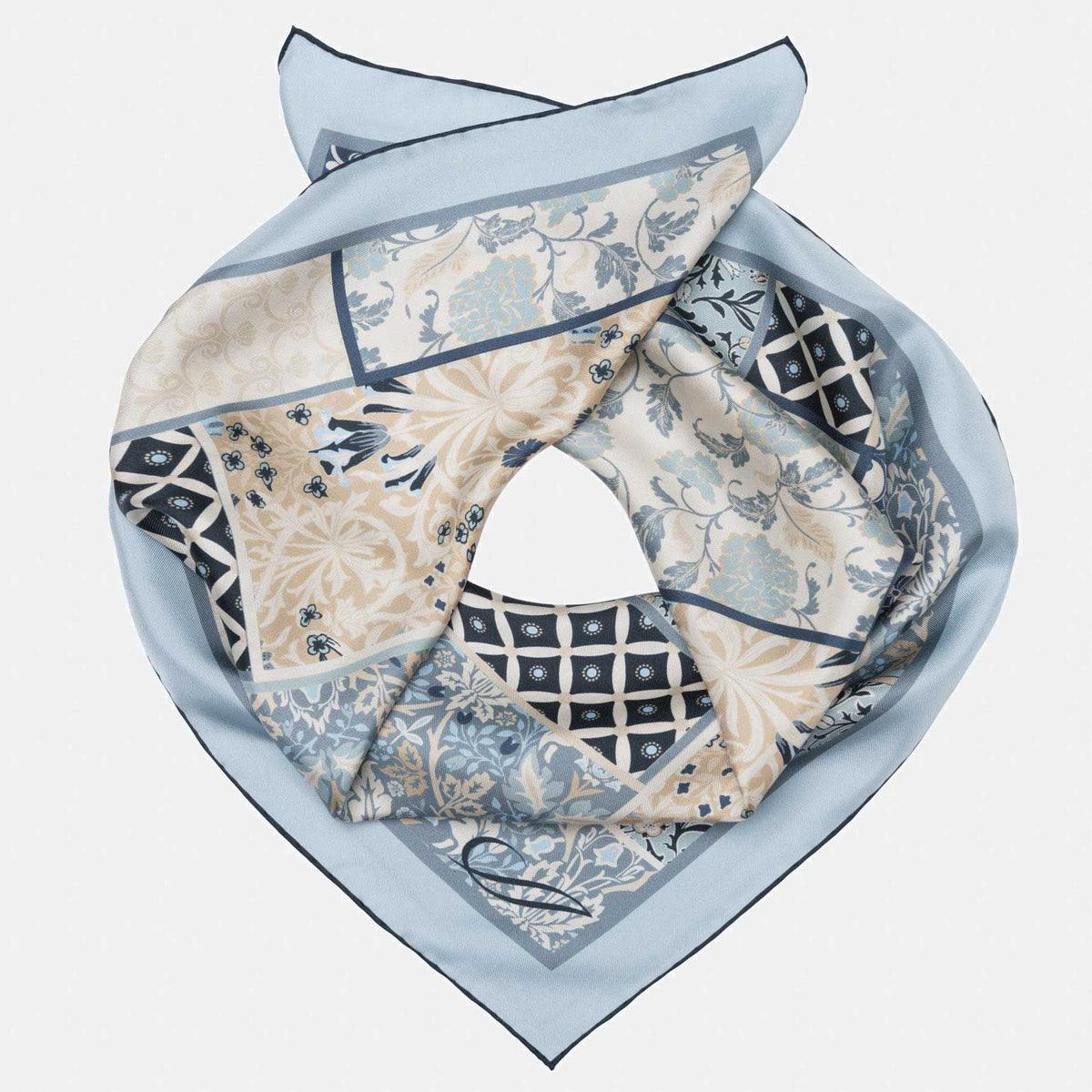 Dusty Blue Italian Silk Neckerchief