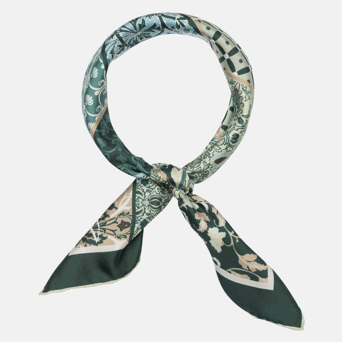 Green and Blue Italian Silk Neckerchief