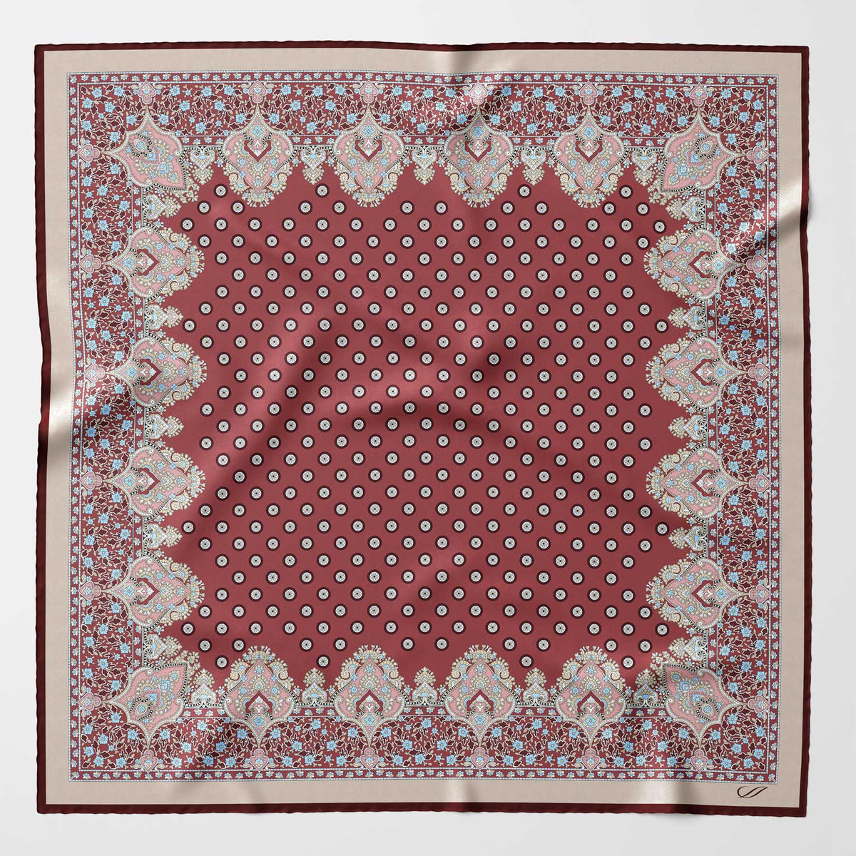 Venetian Red Italian Silk Neckerchief